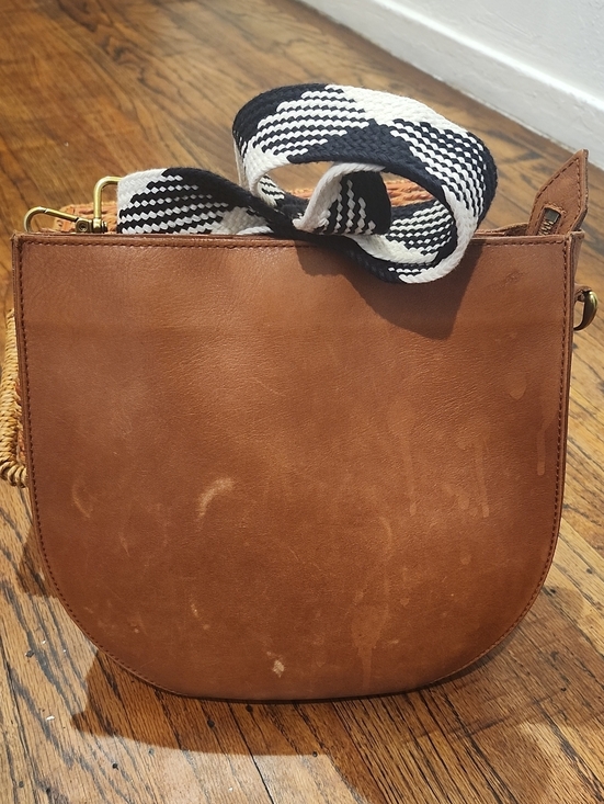 Madewell Handbags - Madewell The Transport Saddlebag: Wave Strap Edition – English Saddle Leather